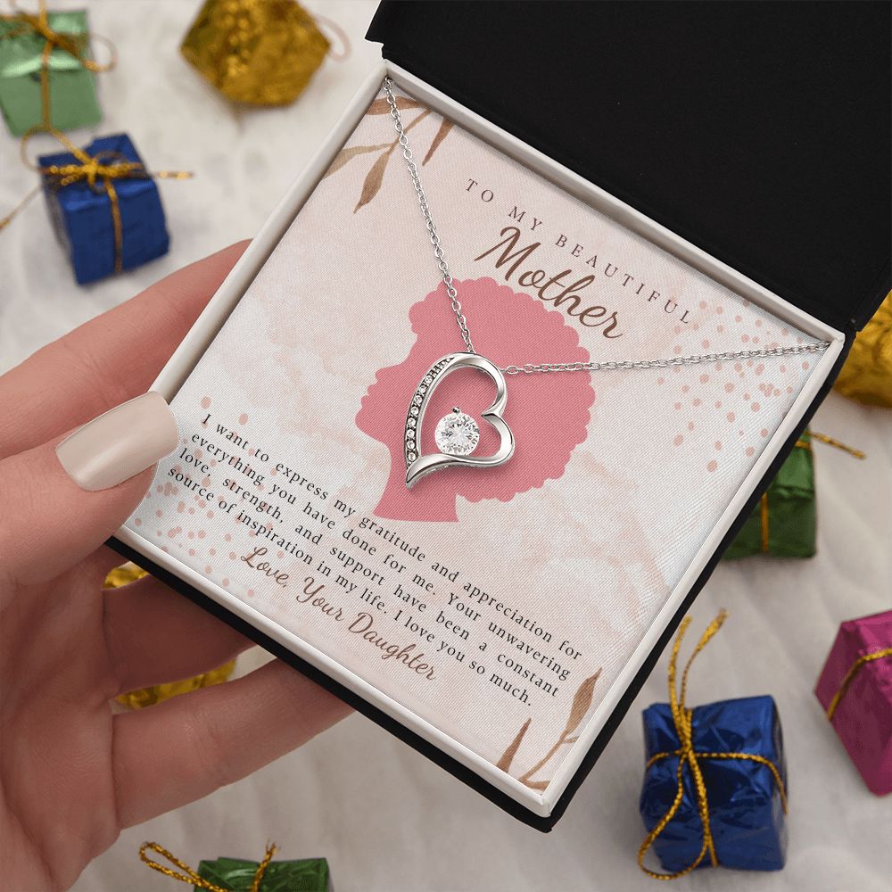 To My Beautiful Mother- I want to express my gratitude, Forever Love Necklace - StarShineBox -