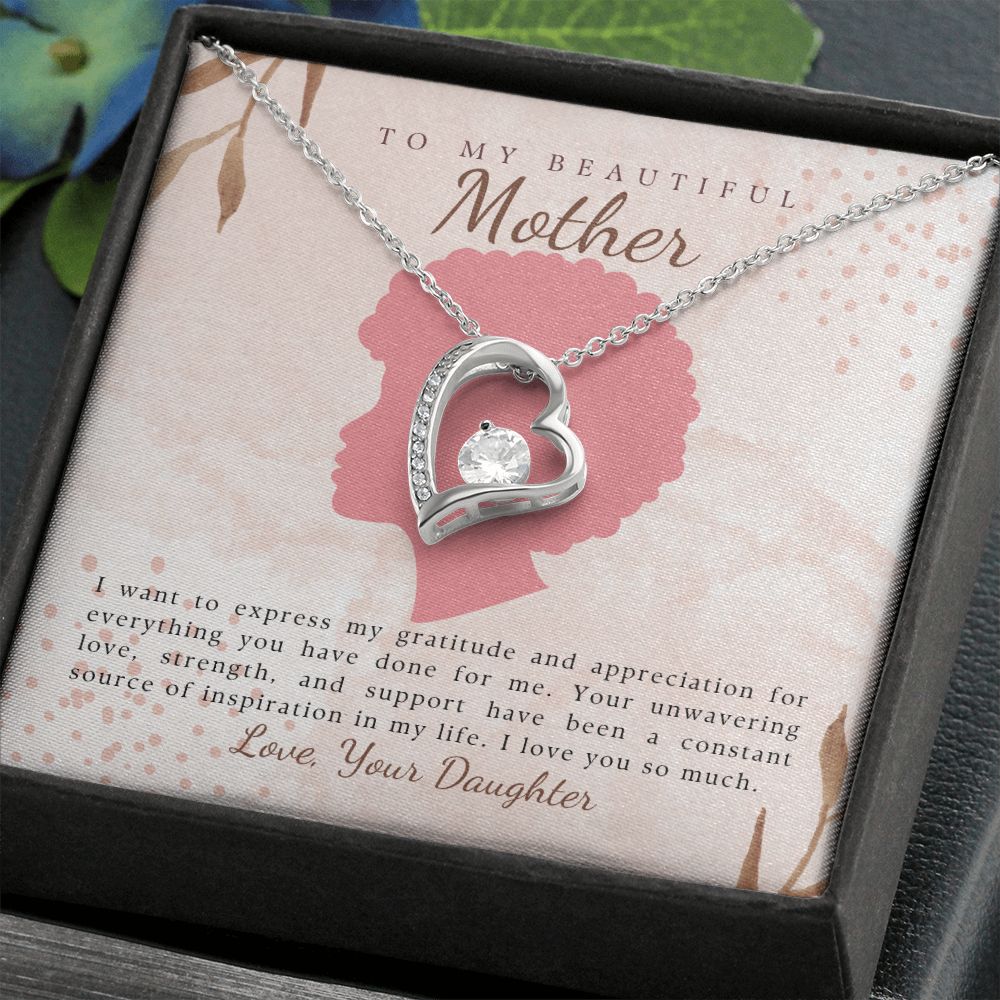To My Beautiful Mother- I want to express my gratitude, Forever Love Necklace - StarShineBox -