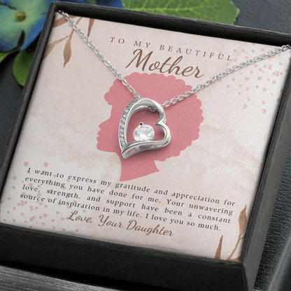 To My Beautiful Mother- I want to express my gratitude, Forever Love Necklace - StarShineBox -