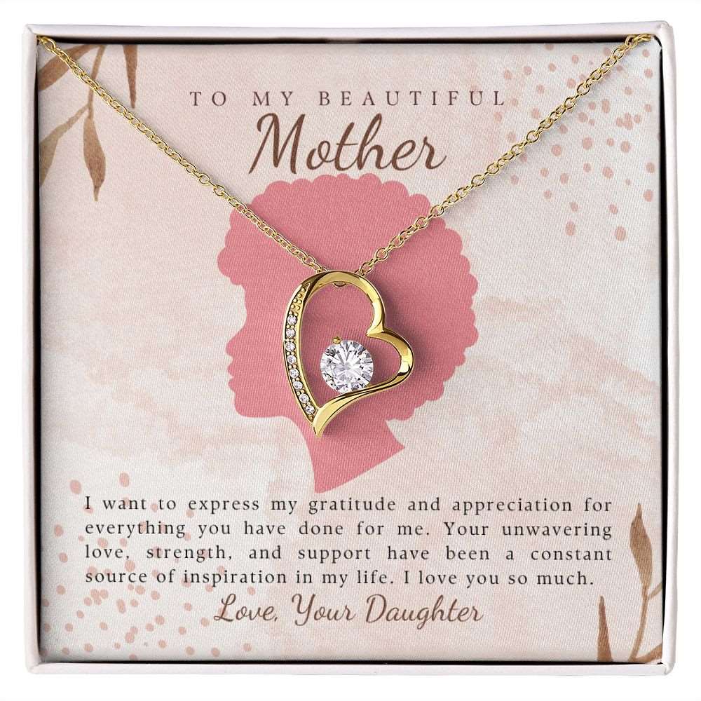 To My Beautiful Mother- I want to express my gratitude, Forever Love Necklace - StarShineBox -