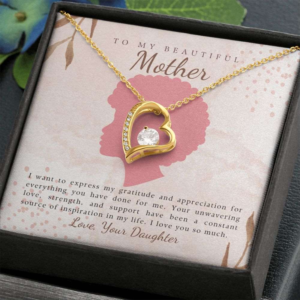 To My Beautiful Mother- I want to express my gratitude, Forever Love Necklace - StarShineBox -