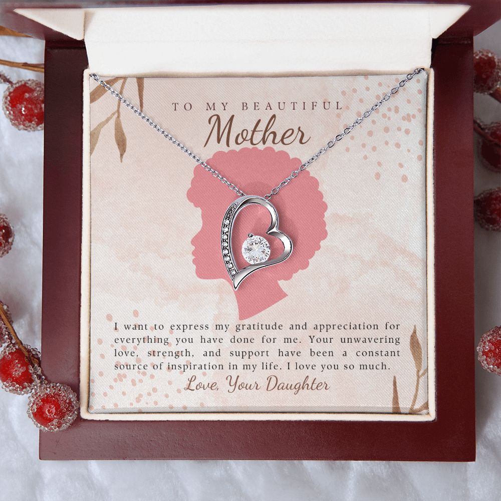 To My Beautiful Mother- I want to express my gratitude, Forever Love Necklace - StarShineBox -