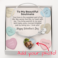 To My Beautiful Soulmate - Your love is the sweetest part of my life Personalized Luxury Heart Bangle - Starshine Box 