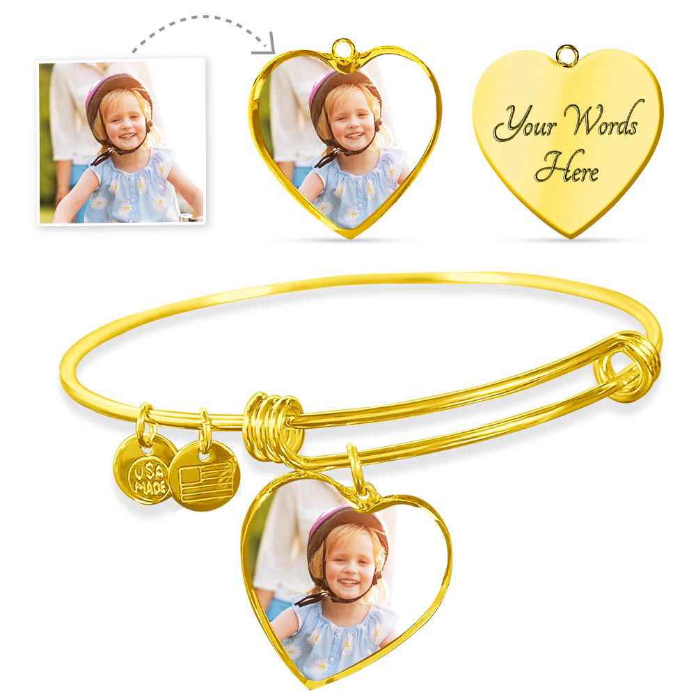 To My Beautiful Soulmate - Your love is the sweetest part of my life Personalized Luxury Heart Bangle