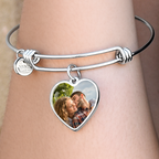To My Beautiful Soulmate - Your love is the sweetest part of my life Personalized Luxury Heart Bangle