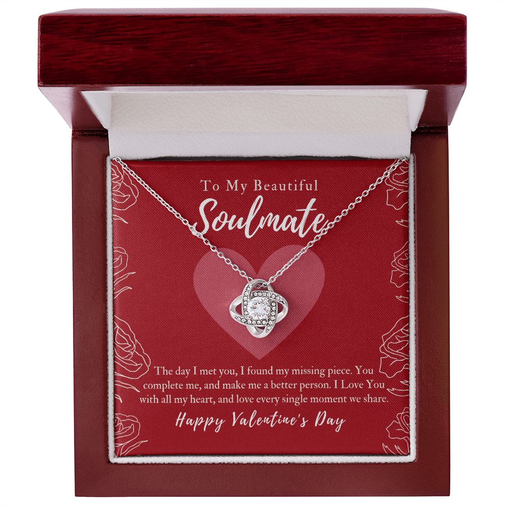 To My Beautiful Soulmate The Day Met You  Love Knot Necklace - StarShineBox -