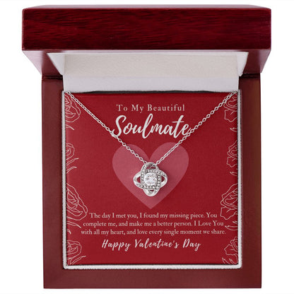To My Beautiful Soulmate The Day Met You  Love Knot Necklace - StarShineBox -