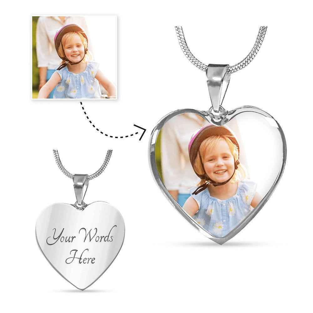 To My Beautiful Wife If I had to choose between loving Heart Photo Necklace