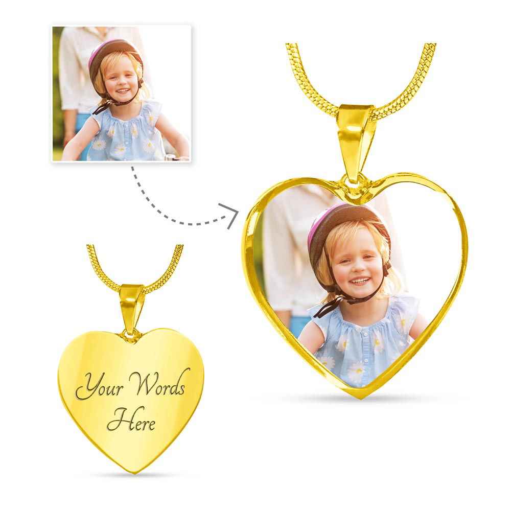 To My Beautiful Wife If I had to choose between loving Heart Photo Necklace