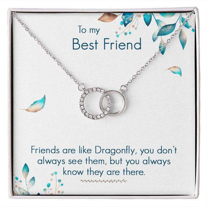 To My Best Friend- Friends are like dragonfly Perfect Pair Necklace