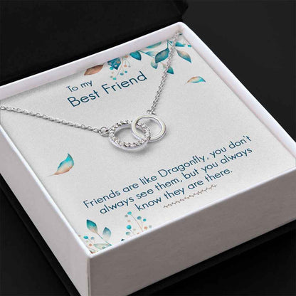 To My Best Friend- Friends are like dragonfly Perfect Pair Necklace