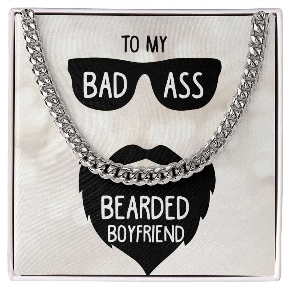 To My Boyfriend- Badass bearded boyfriend Cuban Link Chain - Starshine Box 