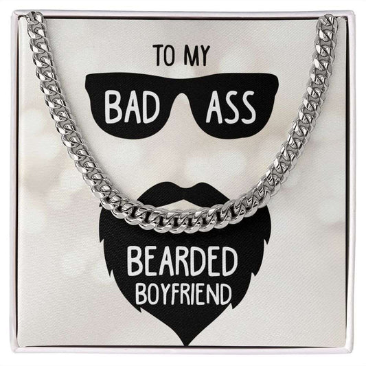 To My Boyfriend- Badass bearded boyfriend Cuban Link Chain - Starshine Box 