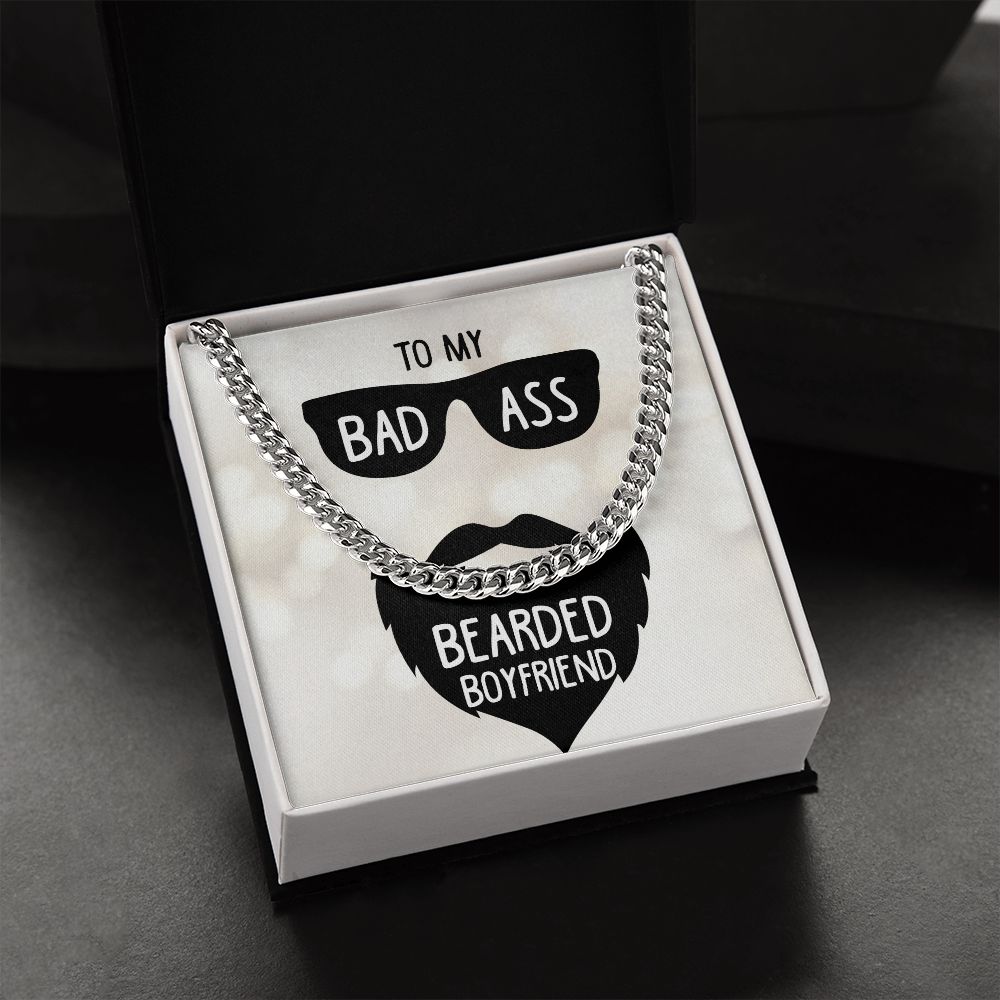 To My Boyfriend- Badass bearded boyfriend Cuban Link Chain - Starshine Box 