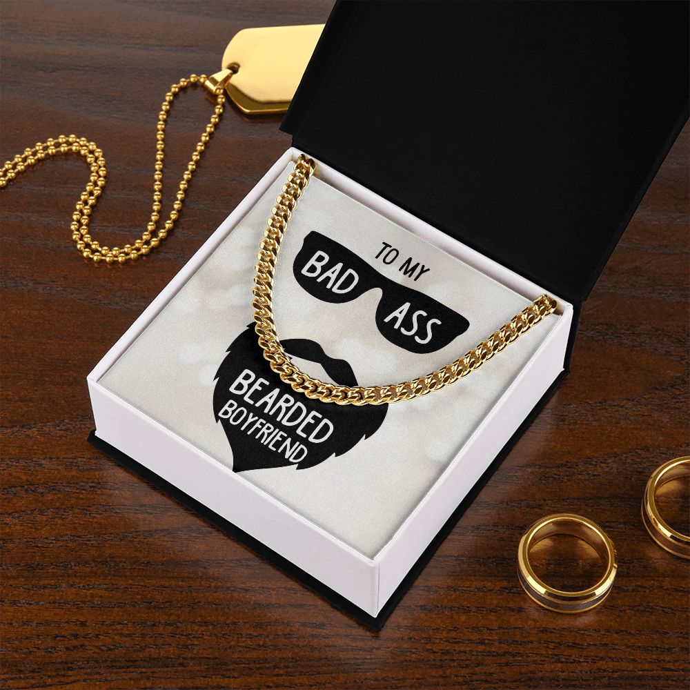 To My Boyfriend- Badass bearded boyfriend Cuban Link Chain - Starshine Box 
