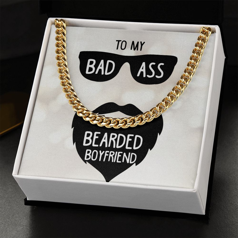 To My Boyfriend- Badass bearded boyfriend Cuban Link Chain - Starshine Box 