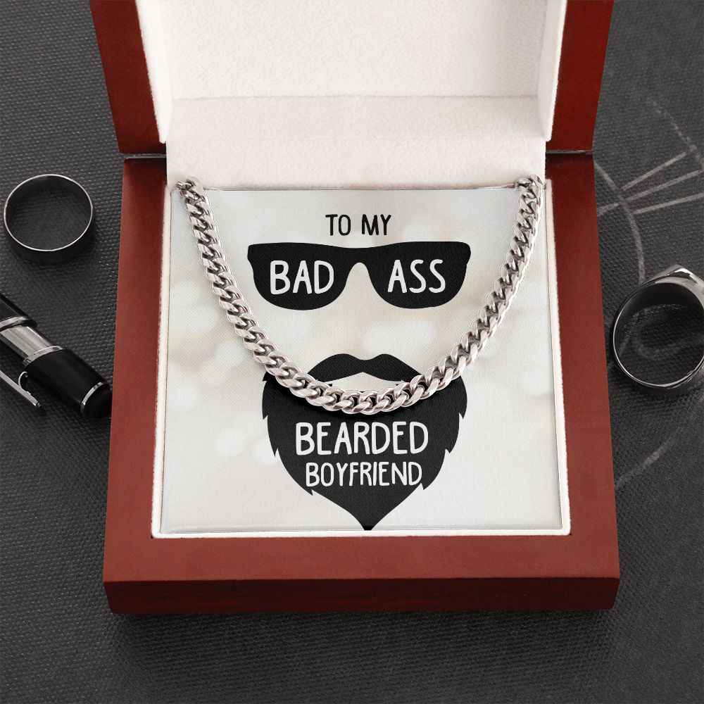 To My Boyfriend- Badass bearded boyfriend Cuban Link Chain - Starshine Box 