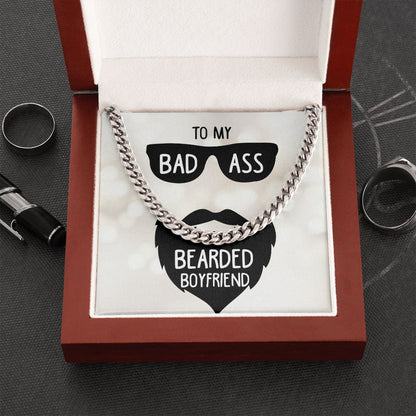 To My Boyfriend- Badass bearded boyfriend Cuban Link Chain - Starshine Box 