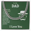 To My Dad- You're the greatest Cubin Link Chain - StarShineBox -