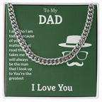 To My Dad- You're the greatest Cubin Link Chain - StarShineBox -