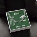 To My Dad- You're the greatest Cubin Link Chain - StarShineBox -
