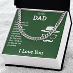 To My Dad- You're the greatest Cubin Link Chain - StarShineBox -