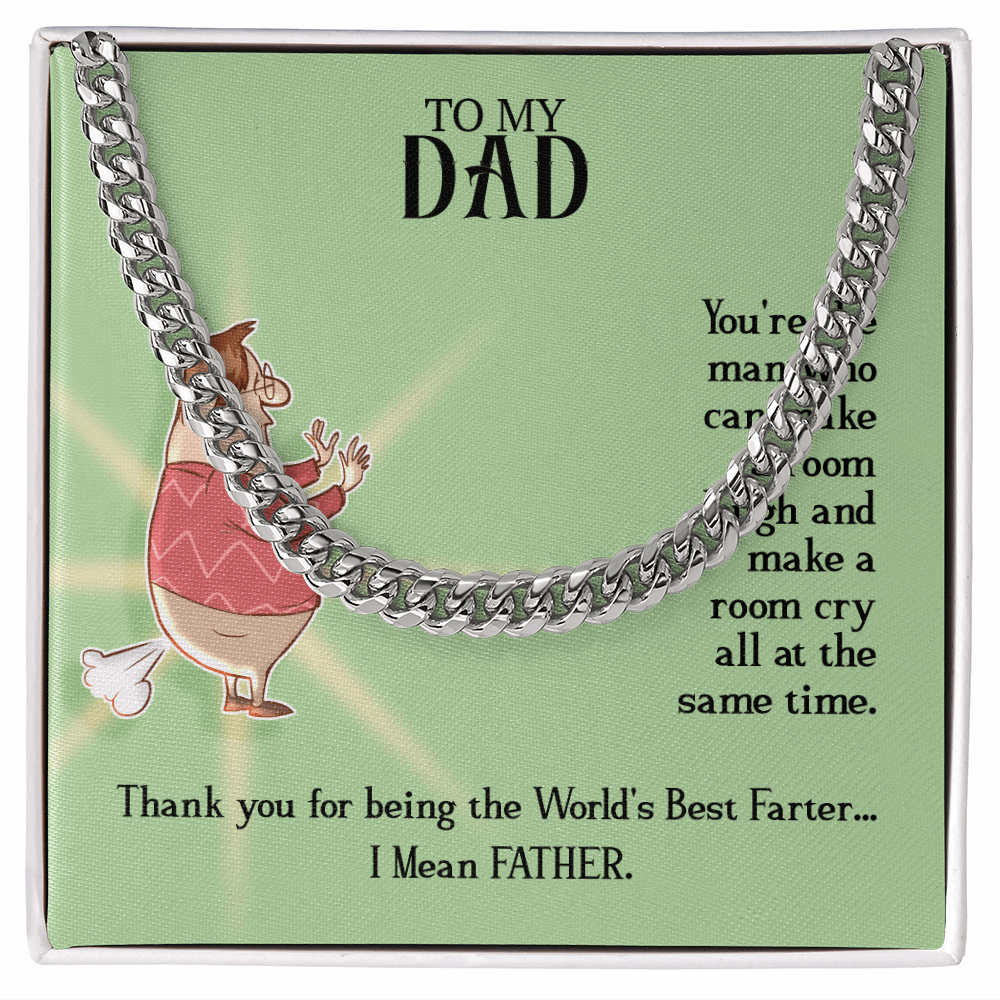 To My Dad - You're the man who Cubin Link Chain - StarShineBox -