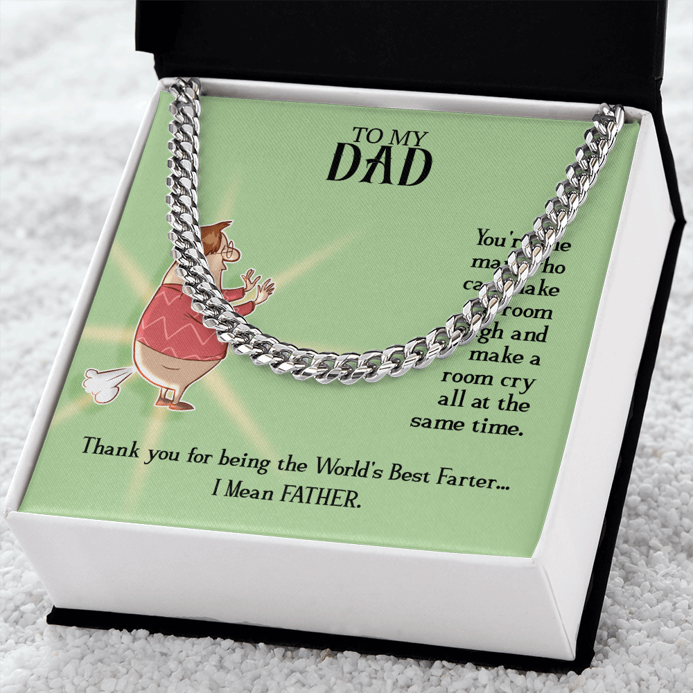 To My Dad - You're the man who Cubin Link Chain - StarShineBox -