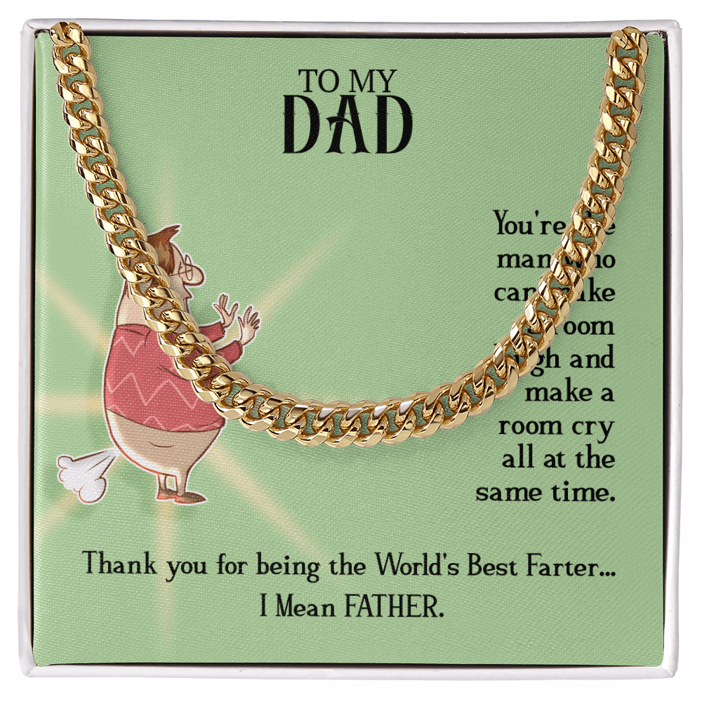 To My Dad - You're the man who Cubin Link Chain - StarShineBox -