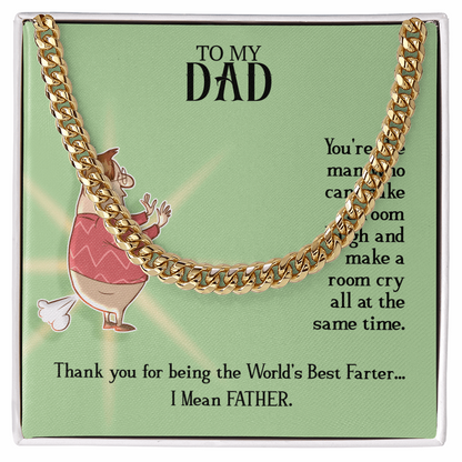 To My Dad - You're the man who Cubin Link Chain - StarShineBox -