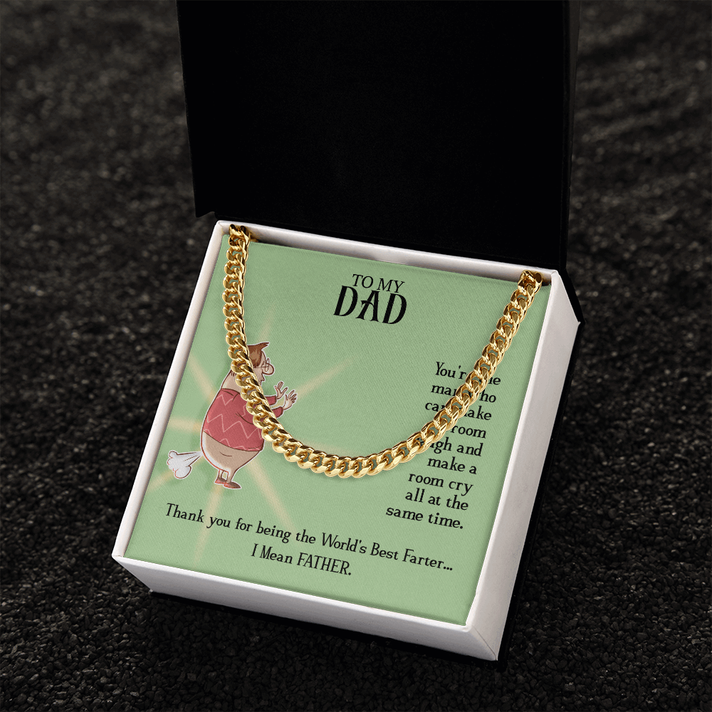 To My Dad - You're the man who Cubin Link Chain - StarShineBox -