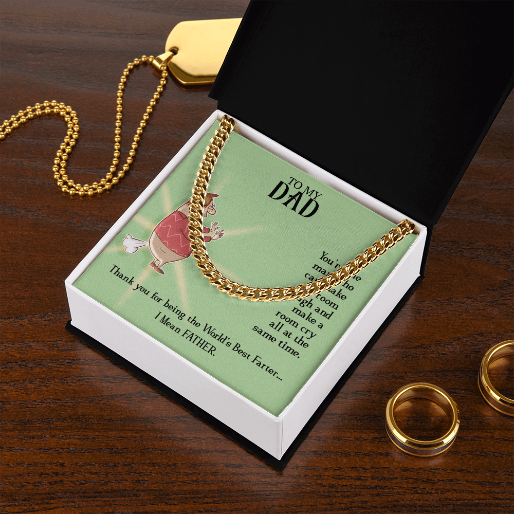 To My Dad - You're the man who Cubin Link Chain - StarShineBox -
