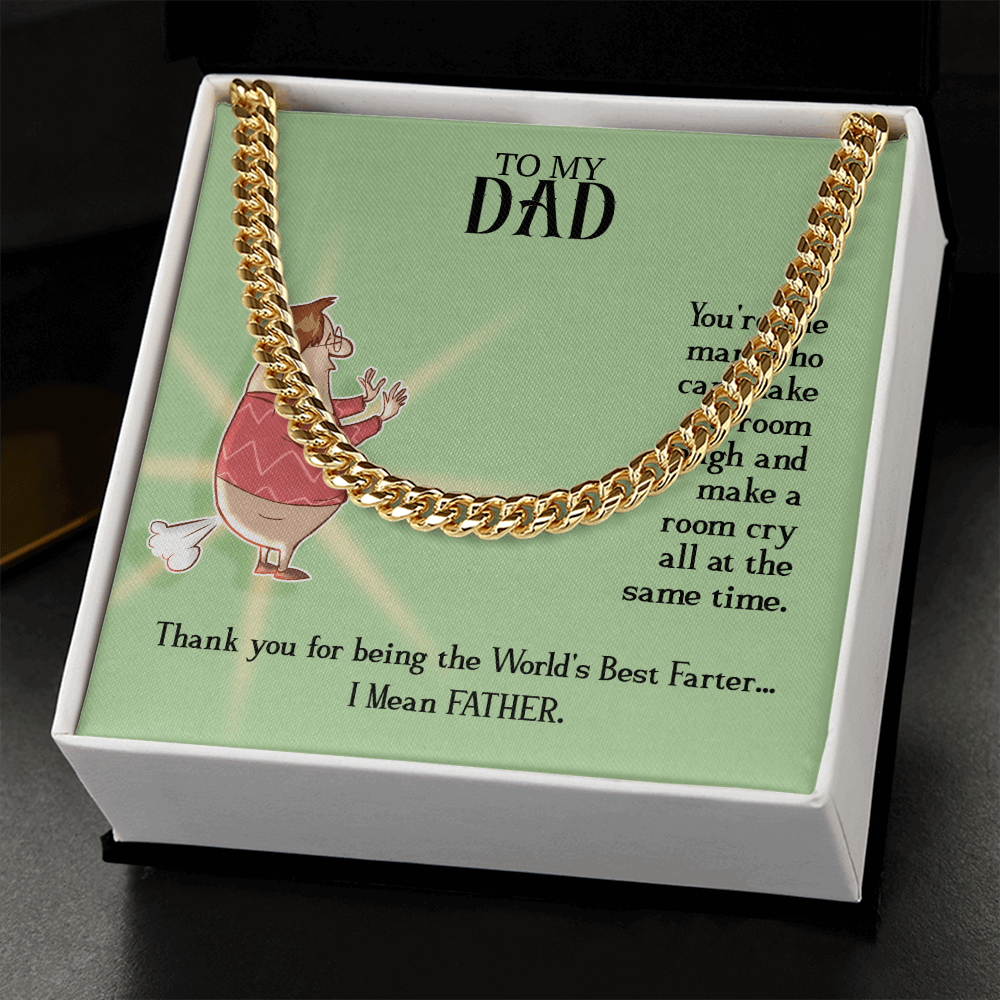 To My Dad - You're the man who Cubin Link Chain - StarShineBox -