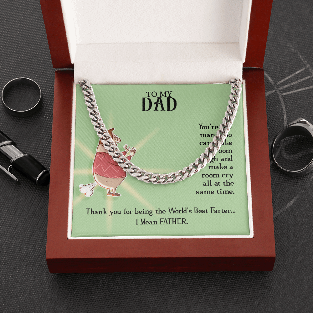 To My Dad - You're the man who Cubin Link Chain - StarShineBox -