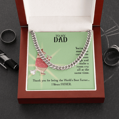 To My Dad - You're the man who Cubin Link Chain - StarShineBox -