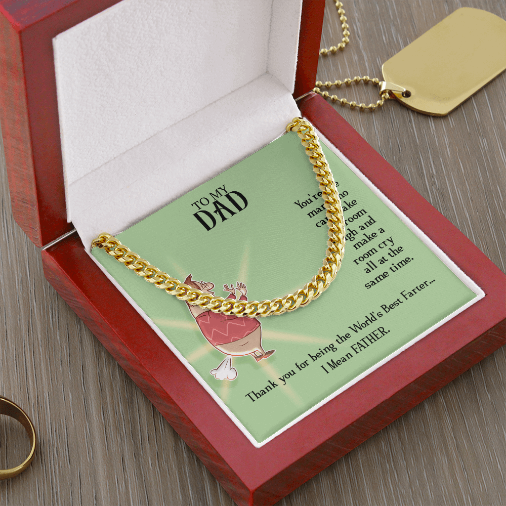 To My Dad - You're the man who Cubin Link Chain - StarShineBox -