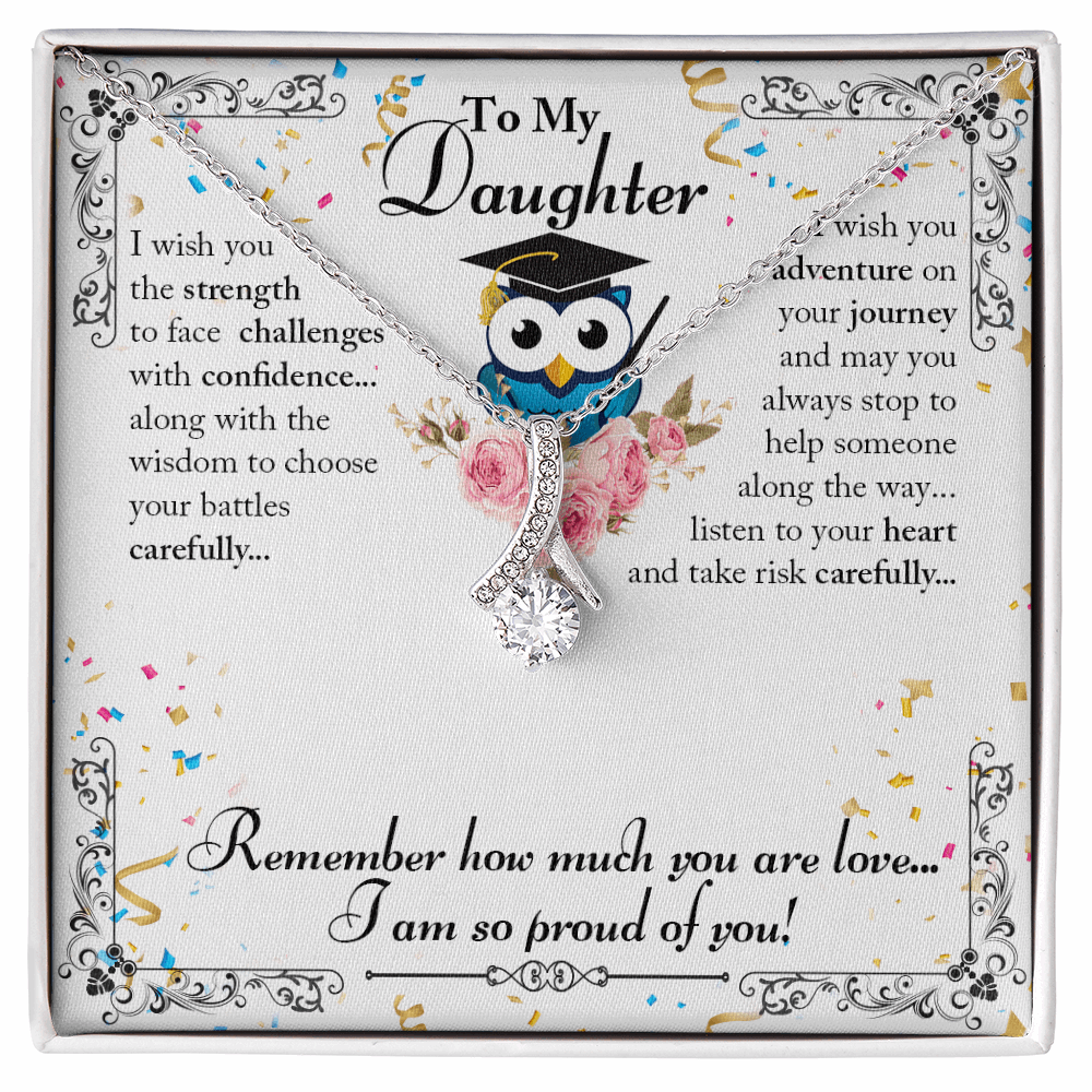 To My Daughter- Education Alluring Beauty Necklace - StarShineBox -