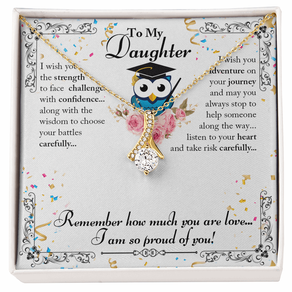 To My Daughter- Education Alluring Beauty Necklace - StarShineBox -