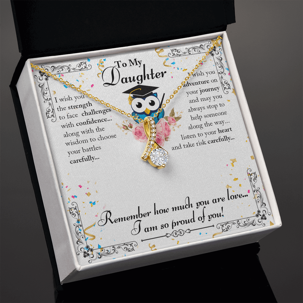 To My Daughter- Education Alluring Beauty Necklace - StarShineBox -