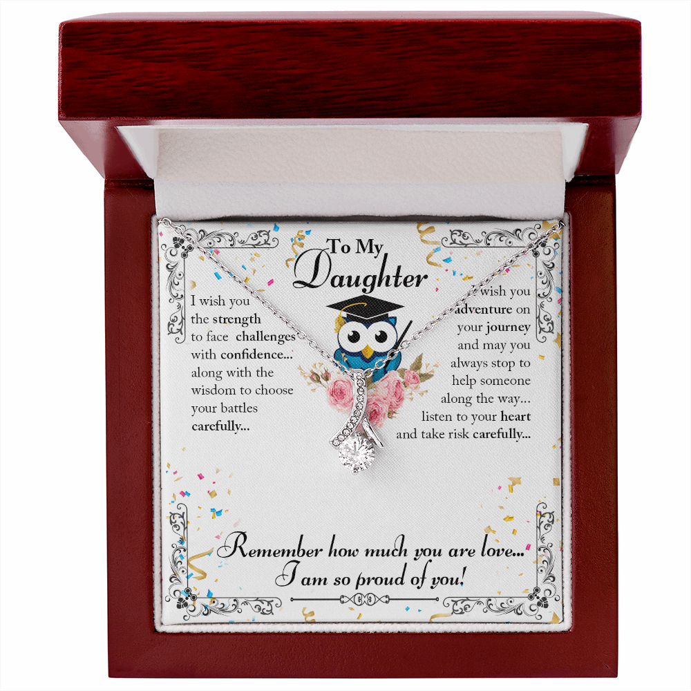 To My Daughter- Education Alluring Beauty Necklace - StarShineBox -