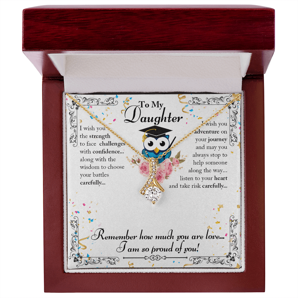 To My Daughter- Education Alluring Beauty Necklace - StarShineBox -