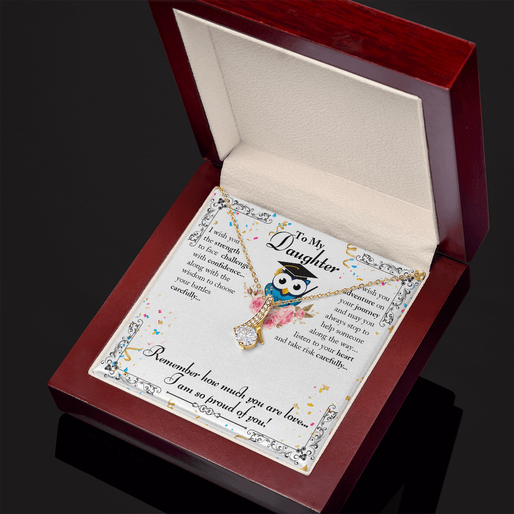 To My Daughter- Education Alluring Beauty Necklace - StarShineBox -
