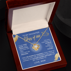 To My Daughter Class of 2025 Your Hard Work And Dedication Love Mom Love Knot Necklace - Starshine Box 