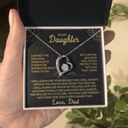 To My Daughter I am not the dad who always gets it right Forever Love Necklace - Starshine Box 