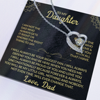 To My Daughter I am not the dad who always gets it right Forever Love Necklace
