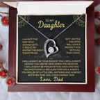To My Daughter I am not the dad who always gets it right Forever Love Necklace - Starshine Box 