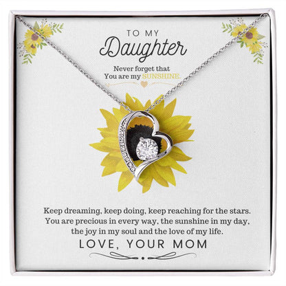 To My Daughter Keep dreaming, keep doing, keep reaching for the stars Forever Love Necklace - StarShineBox -