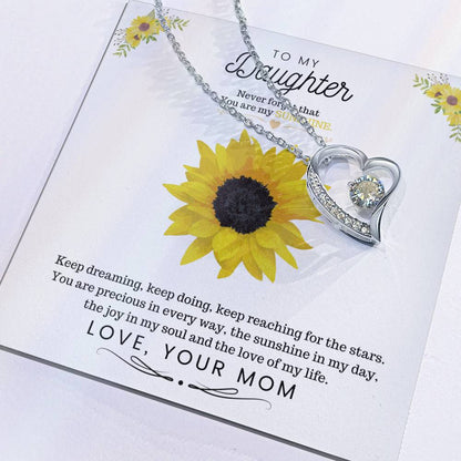To My Daughter Keep dreaming, keep doing, keep reaching for the stars Forever Love Necklace - StarShineBox -