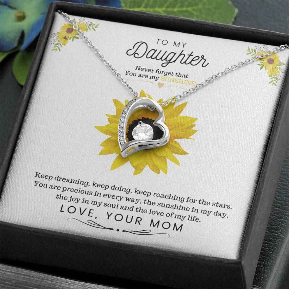 To My Daughter Keep dreaming, keep doing, keep reaching for the stars Forever Love Necklace