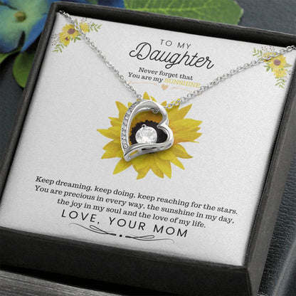 To My Daughter Keep dreaming, keep doing, keep reaching for the stars Forever Love Necklace - StarShineBox -